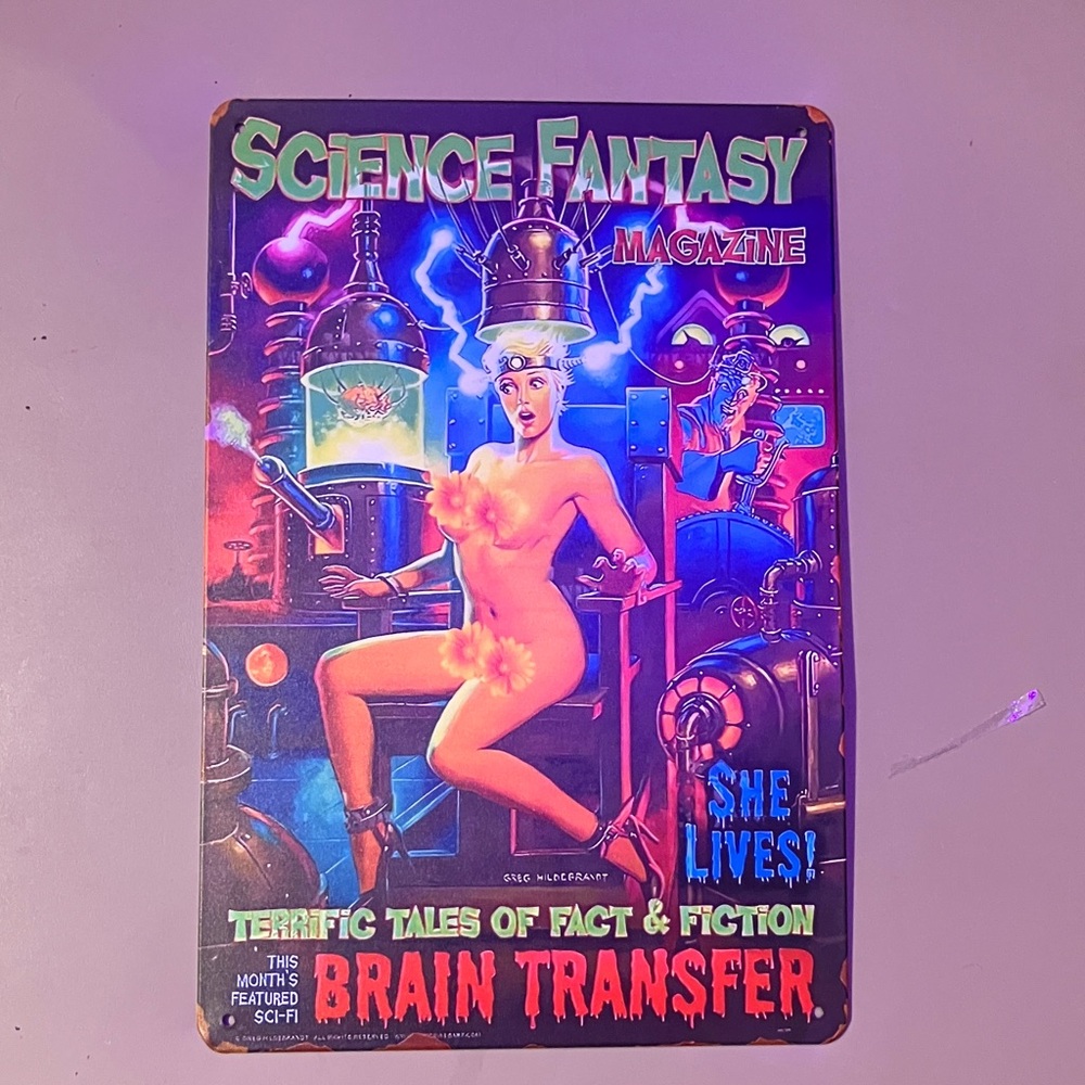 Science Fantasy Magazine Metal Sign